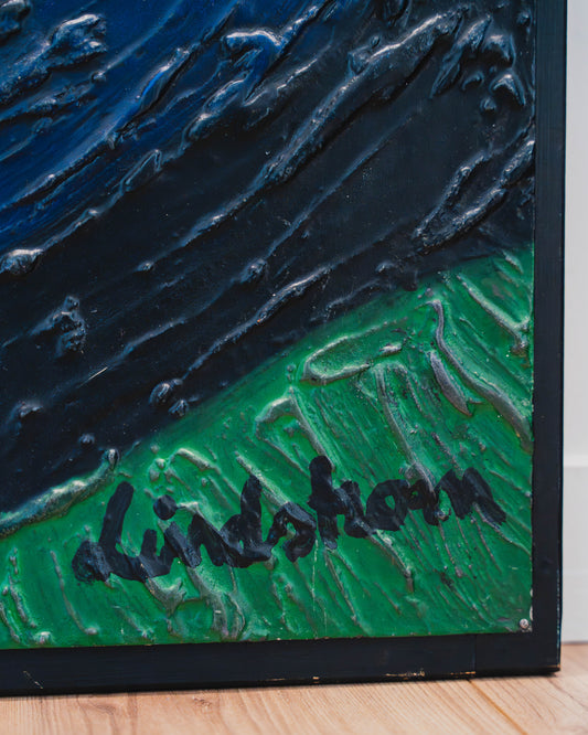 LINDSTRÖM Bengt (1925 - 2008)"le cyclope" – Plaque d’impression & peinture – Œuvre encadrée – Artkob Galerie