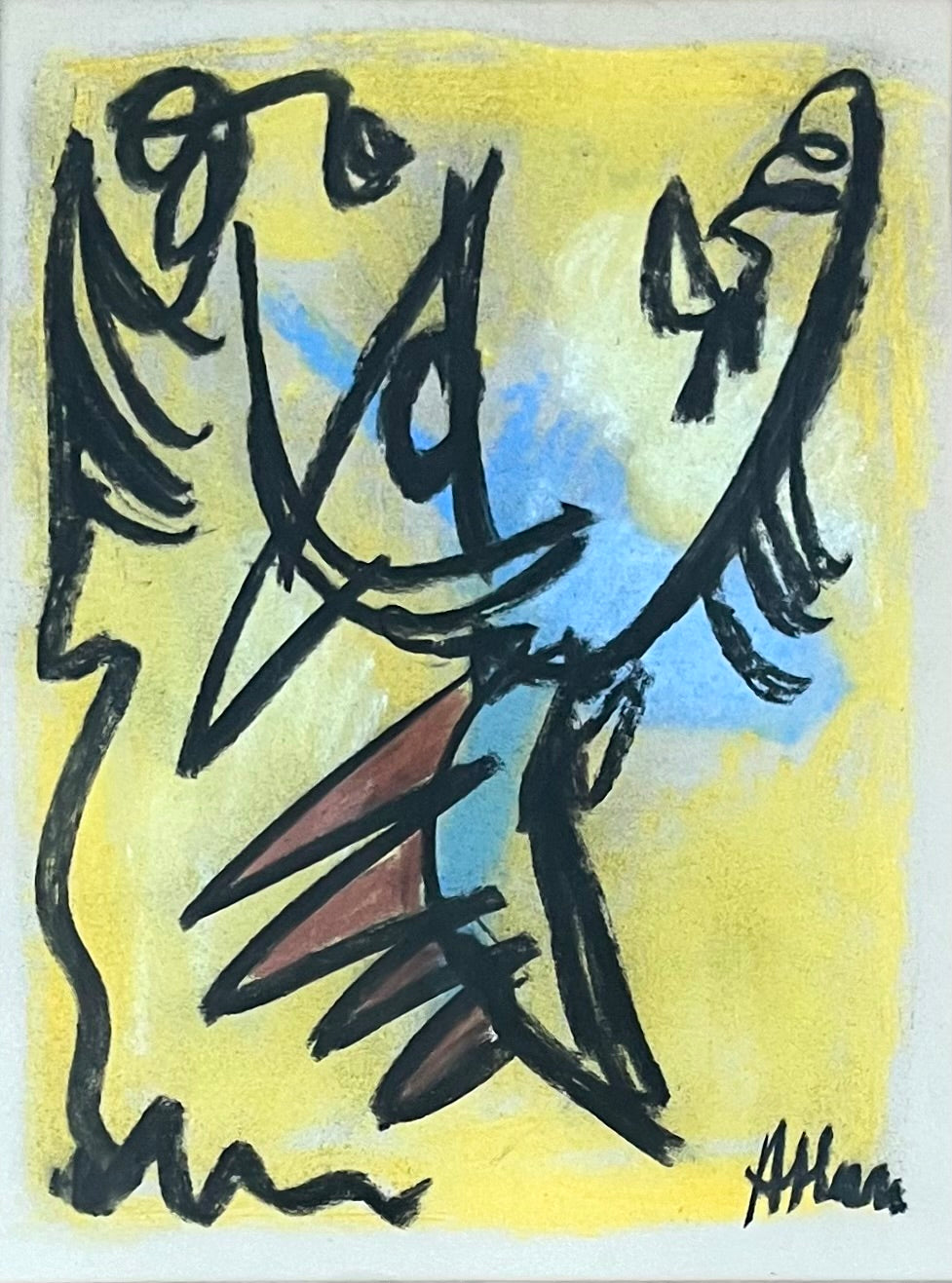 ATLAN Jean-Michel — Pastel sur papier, 1948 — Signé — Artkob Galerie