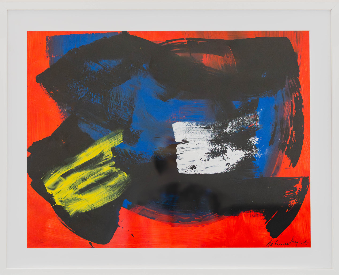 Gérard Schneider (1896-1986) – Oil on paper, 1970 – Signed &amp; dated – Artkob Gallery