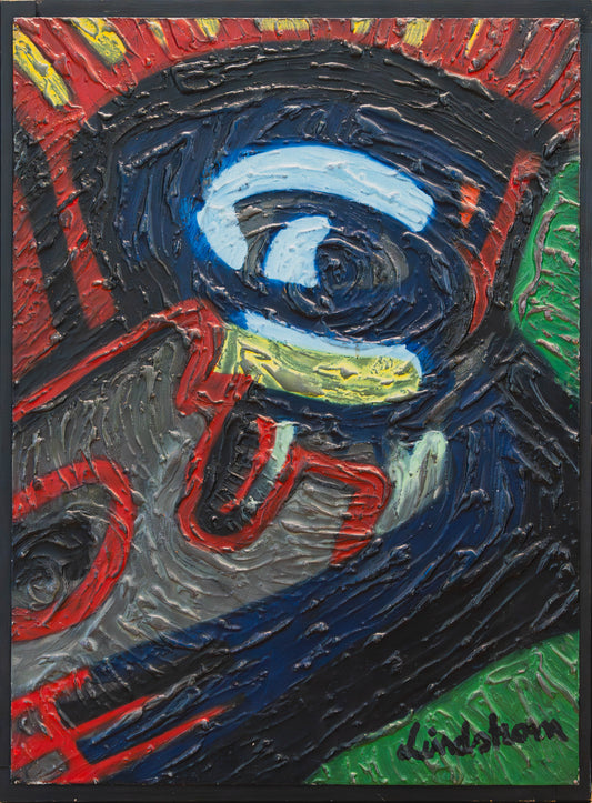 LINDSTRÖM Bengt (1925 - 2008)"le cyclope" – Plaque d’impression & peinture – Œuvre encadrée – Artkob Galerie