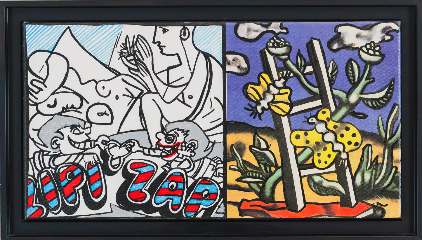 ERRÓ ( Zipi Zap ) (1932) – “Zipi Zap”, 2018 – Acrylique sur toile – Signée & datée – Artkob Galerie