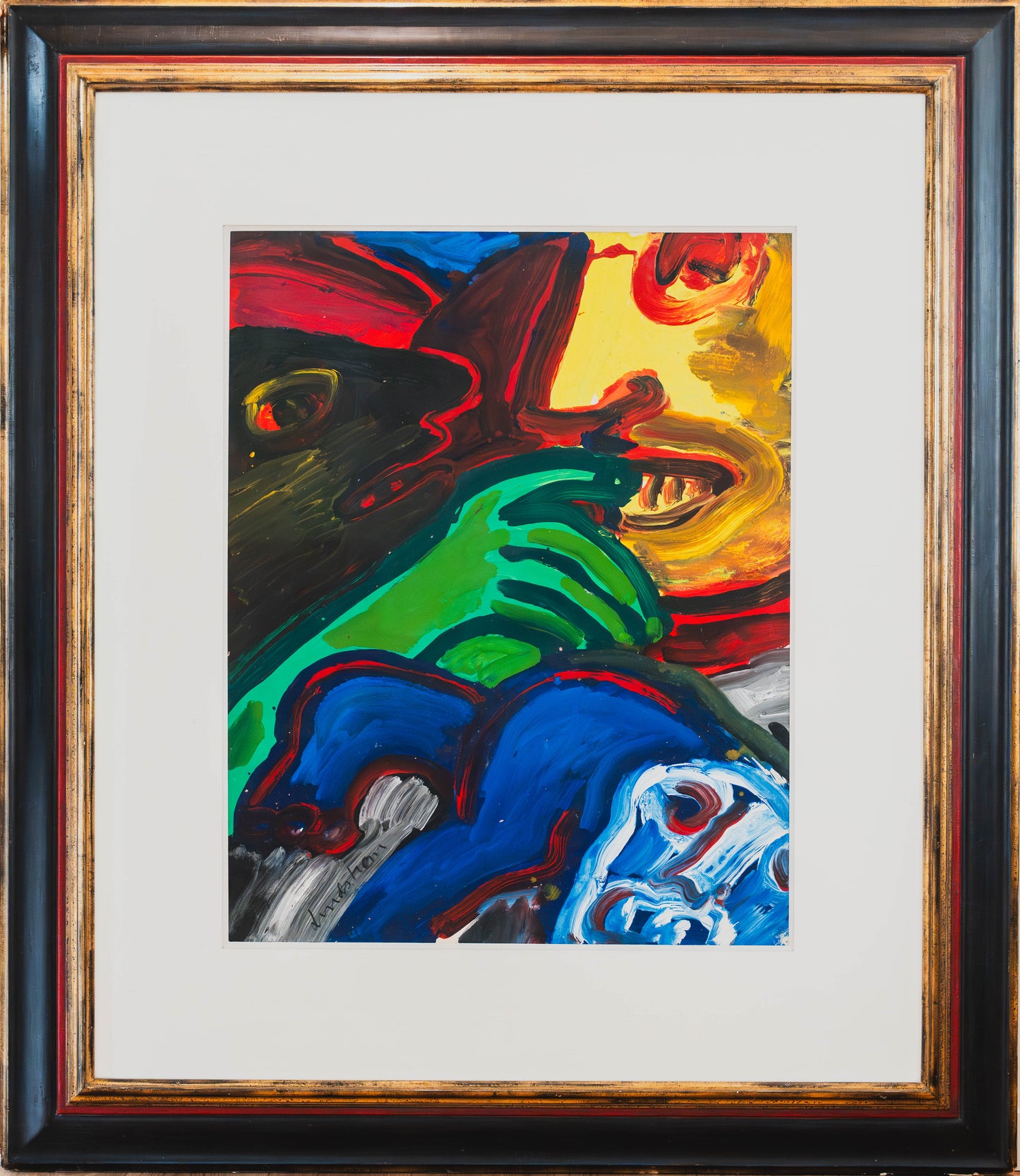 Bengt Lindström (1925-2008) "Faces" – Gouache – Signed – Artkob Gallery