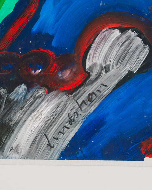 LINDSTRÖM Bengt (1925-2008) "Visages"– Gouache – Signée – Artkob Galerie