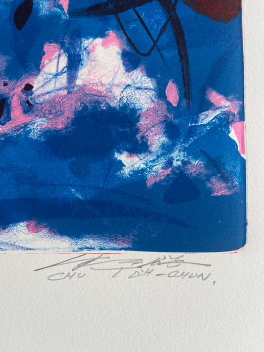 CHU Teh-Chun (1920-2014) – Lithographie “Apaisement”, 1997 – Signée & numérotée – Artkob Galerie