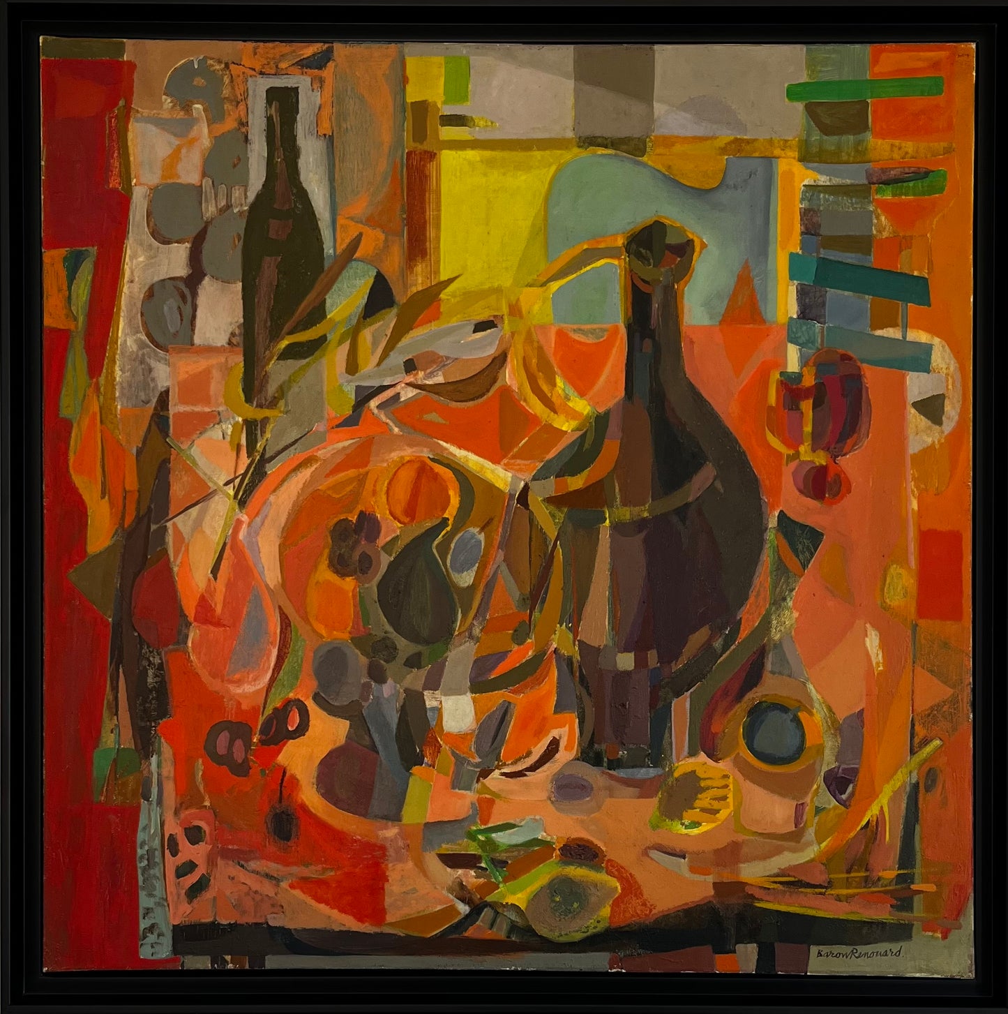 BARON-RENOUARD François (1918-2009) – Nature morte en orangé, 1953 – Huile sur toile - Artkob Galerie
