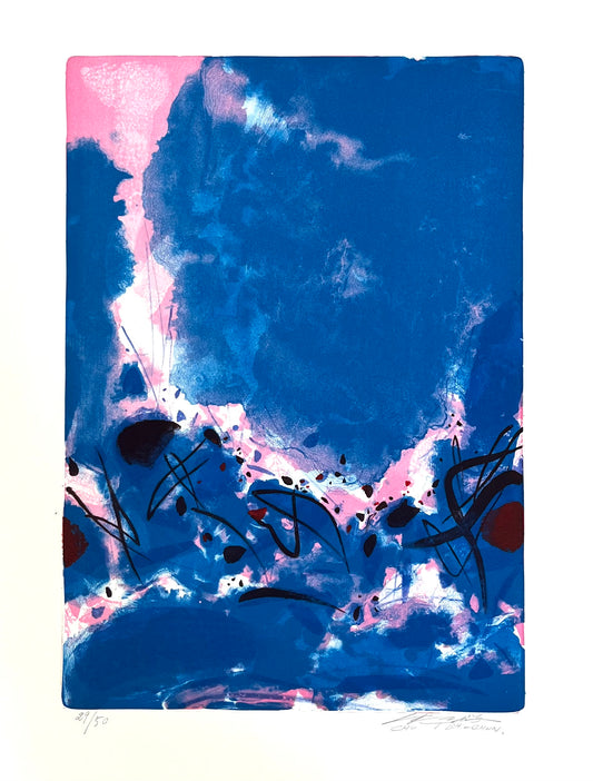 CHU Teh-Chun (1920-2014) – Lithographie “Apaisement”, 1997 – Signée & numérotée – Artkob Galerie
