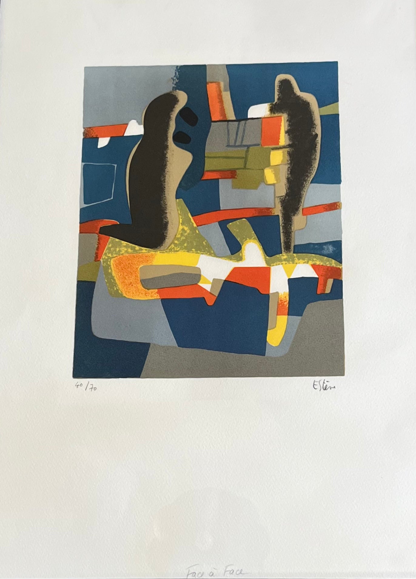 ESTÈVE Maurice — Lithographie en couleurs, 1968 — Signée & numérotée 40/70 — Artkob Galerie