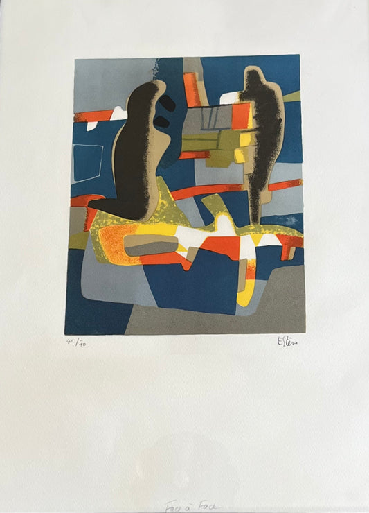 ESTÈVE Maurice — Lithographie en couleurs, 1968 — Signée & numérotée 40/70 — Artkob Galerie