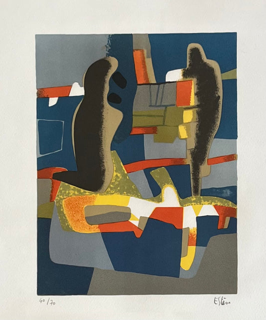 ESTÈVE Maurice — Lithographie en couleurs, 1968 — Signée & numérotée 40/70 — Artkob Galerie