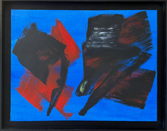 SCHNEIDER Gérard — Acrylique sur papier marouflé sur toile, 1975 — Signée & datée — Artkob Galerie