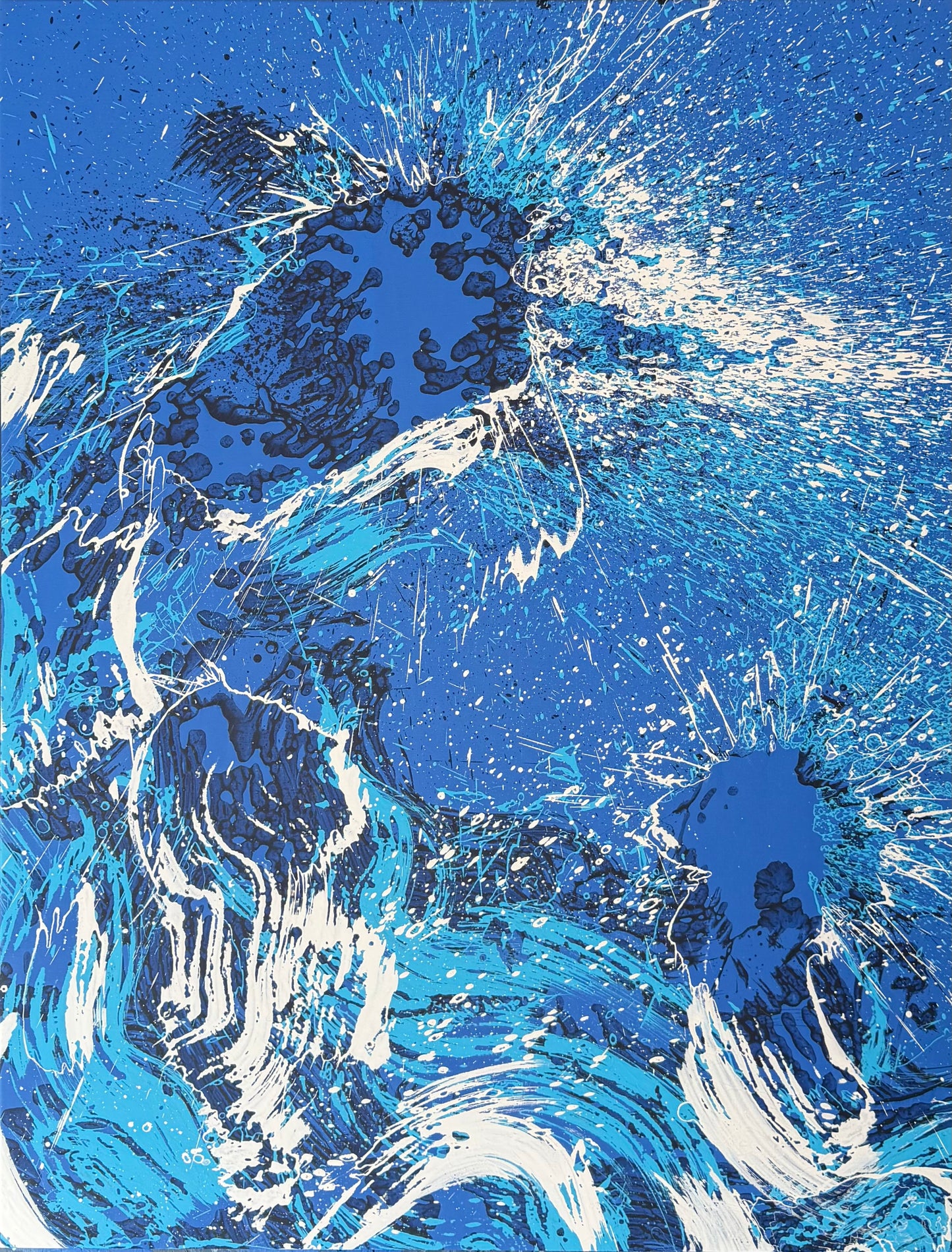 Berthuel-Bonnes Thomas – "Vague Célérate 3" – Série Océanatomie – Acrylique et encre sur toile de lin, 2026 – Signée et datée – ARTKOB Galerie